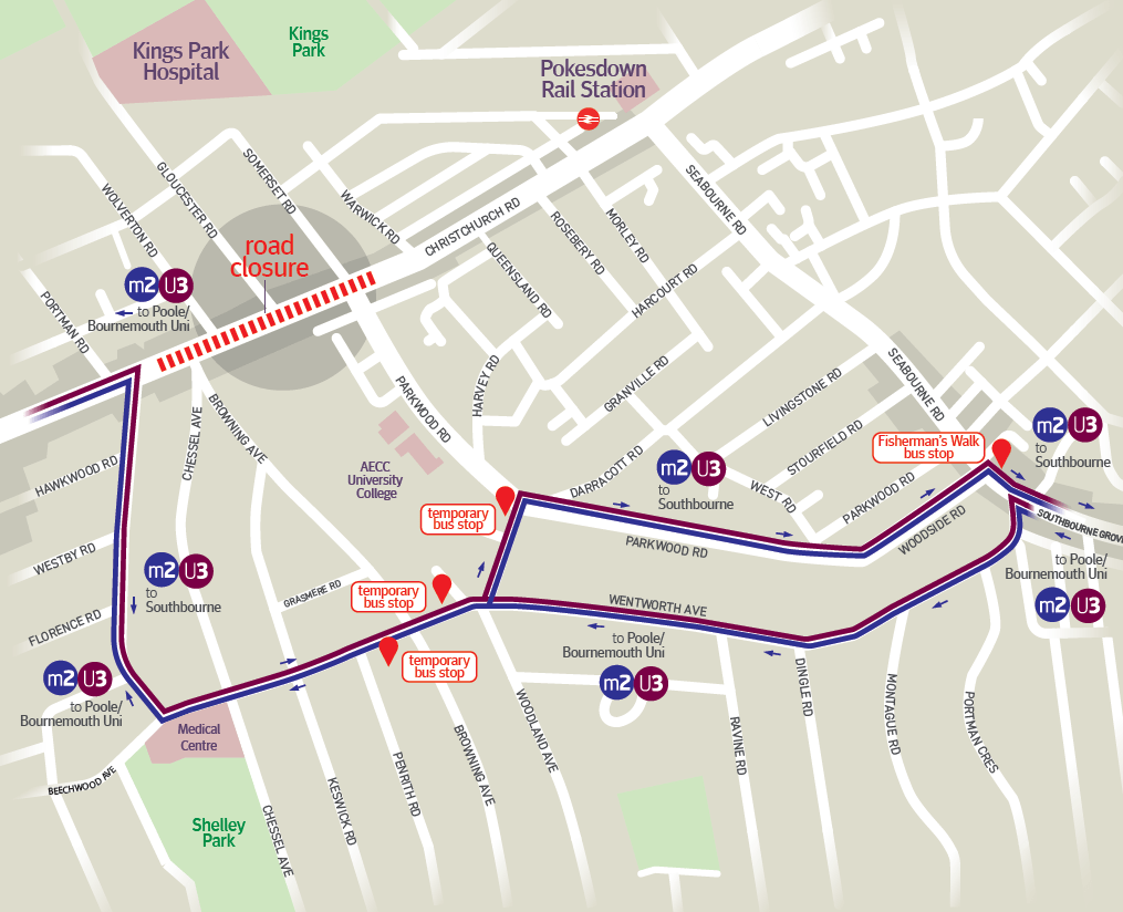 Christchurch Road closure from 10th 21st March UNIBUS